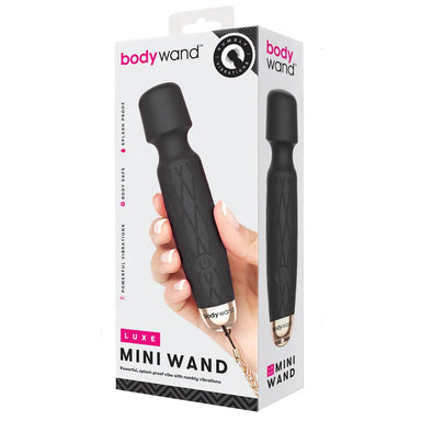 5.75 - inch Bodywand Silicone Black Luxury Mini Wand Massager - Peaches and Screams