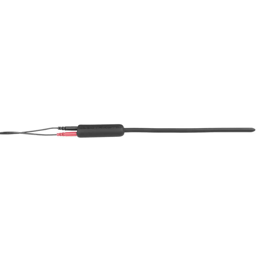 5.9 - inch Electrastim Silicone Black Electro Urethral Sound For Him - Peaches and Screams
