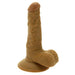 5 - inch Realistic Feel Flesh Brown Penis Dildo With Suction Cup - Peaches and Screams