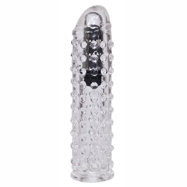 6.25 - inch You2toys Vibrating Clear Penis Sleeve For Men - Peaches and Screams