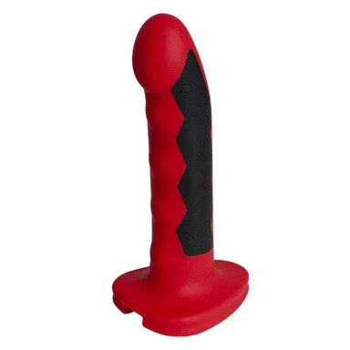 6.4 - inch Electrastim Silicone Red Fusion Elctro Strap On Dildo - Peaches and Screams