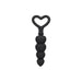 6-inch Shots Silicone Black Anal Beads With Finger Loop - Peaches and Screams