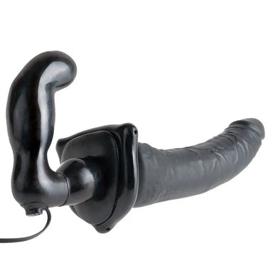 7.5 - inch Duo Penetration Inflatable Vibrating Strap - on Dildo - Peaches and Screams