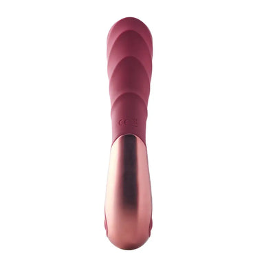7.5 - inch Silicone Red Rechargeable Multispeed Rabbit Vibrator - Peaches and Screams