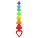 8.5-inch Toyjoy Silicone Rainbow Heart Anal Beads - Peaches and Screams