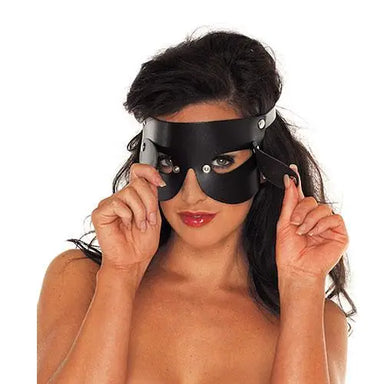 Bdsm Leather Blindfold Mask With Detachable Blinkers And Buckles - Peaches and Screams