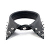 Black bondage leather shirt collar with pointed studs - peaches and screams