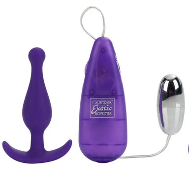 California Erotic Slicone Purple Female Anal Kit - Peaches and Screams