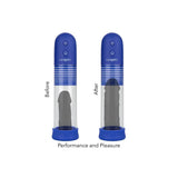 California exotic blue rechargeable penis pump kit - peaches and screams
