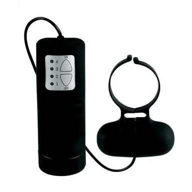 Colt Black Remote-control Cock Love Ring With Vibrating Bullet - Peaches and Screams