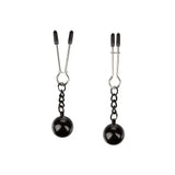 Colt stainless steel silver weighted tweezer nipple clamps - peaches and screams