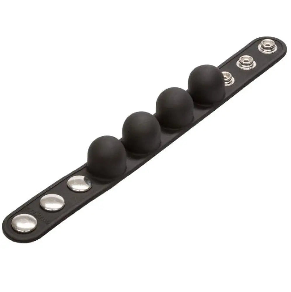 Colt stretchy black weighted ball stretcher cock ring - peaches and screams