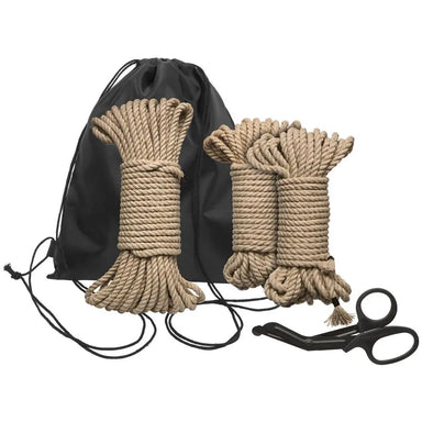 Doc Johnson Kinky 5 - piece Hemp Bondage Rope Kit For Couples - Peaches and Screams