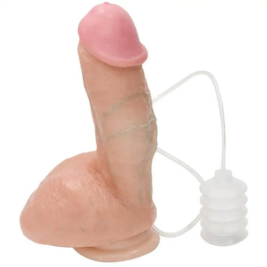 Doc Johnson Realistic Squirting Penis Dildo With Suction - cup Base - Peaches and Screams