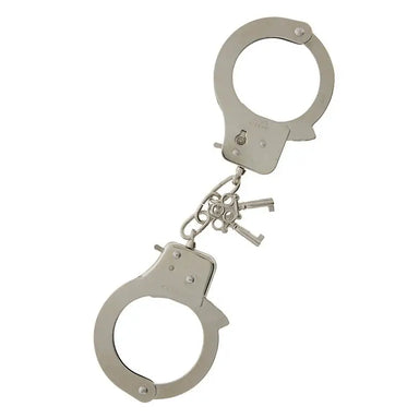 Dream Toys Stainless Steel Silver Handcuffs With 2 Keys - Peaches and Screams