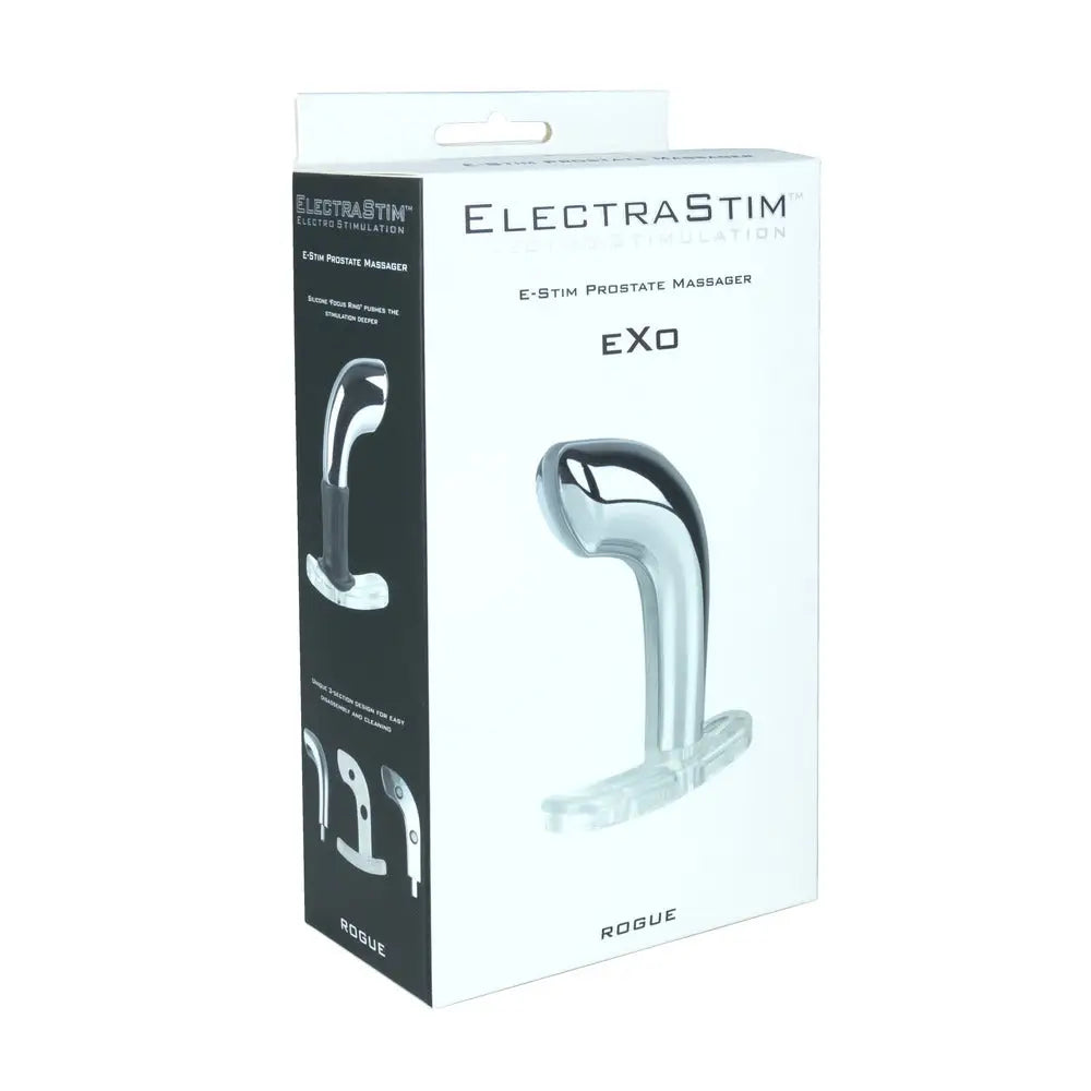 Electrastim stainless steel silver medium prostate massager - peaches and screams