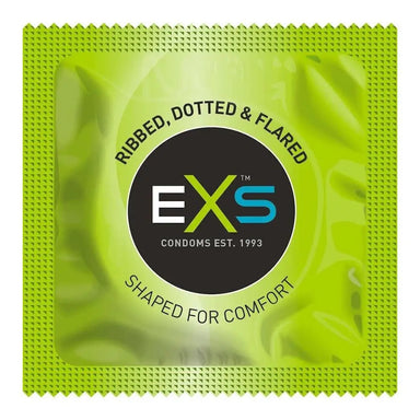 Exs Comfy Fit Ribbed And Dotted Condoms 12 Pack - Peaches and Screams