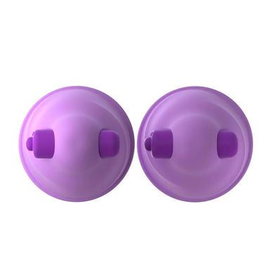 Fetish Fantasy Silicone Purple Vibrating Nipple Suckers - Peaches and Screams