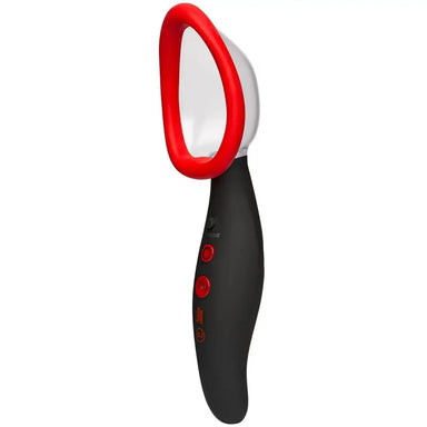 Kink Black And Red Rechargeable Vibrating Pussy Pump - Peaches and Screams
