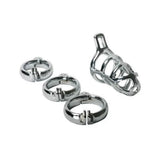 Kink industries stainless steel silver chastity cock cage - peaches and screams