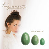 La gemmes green love egg set with natural stone - peaches and screams