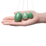 La gemmes green love egg set with natural stone - peaches and screams
