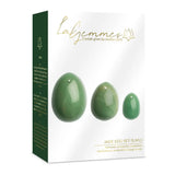 La gemmes green love egg set with natural stone - peaches and screams