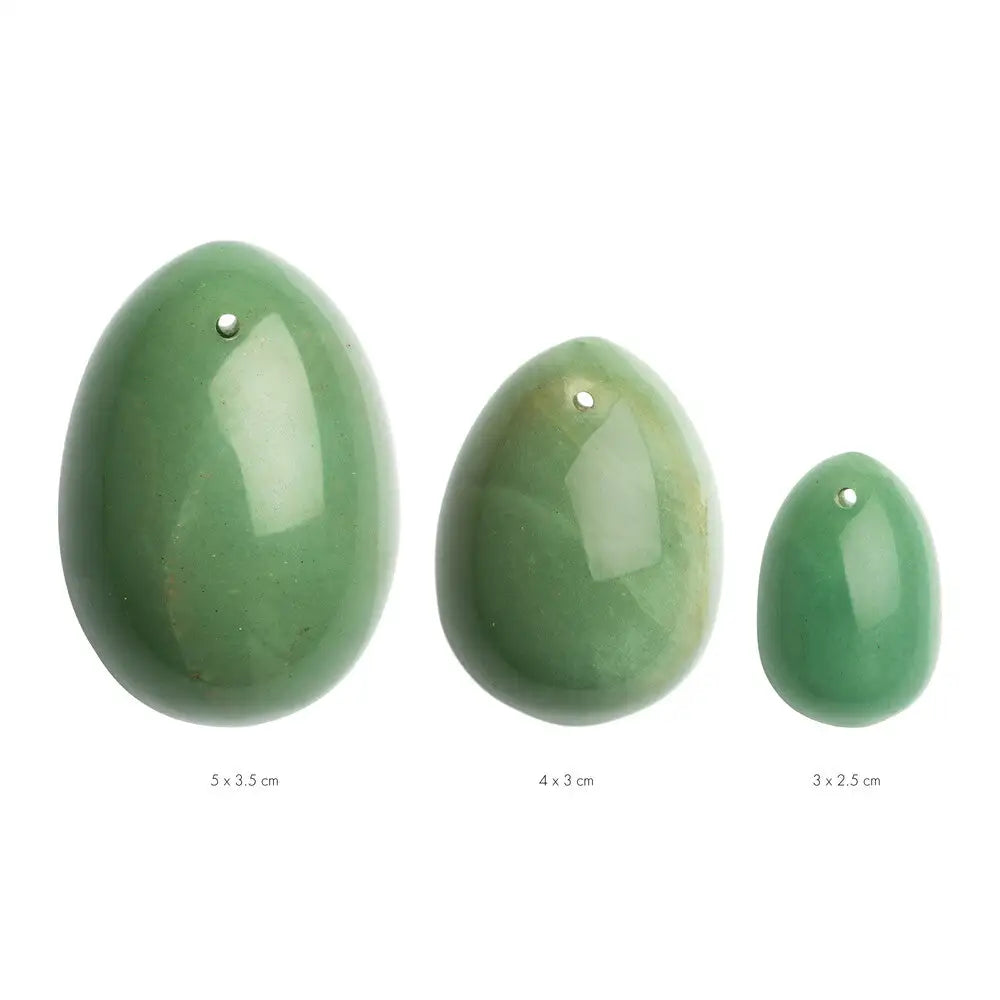 La gemmes green love egg set with natural stone - peaches and screams