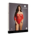 Le Desir Stretchy Sexy Red Crotchless Teddy Uk 14 To 20 - Peaches and Screams