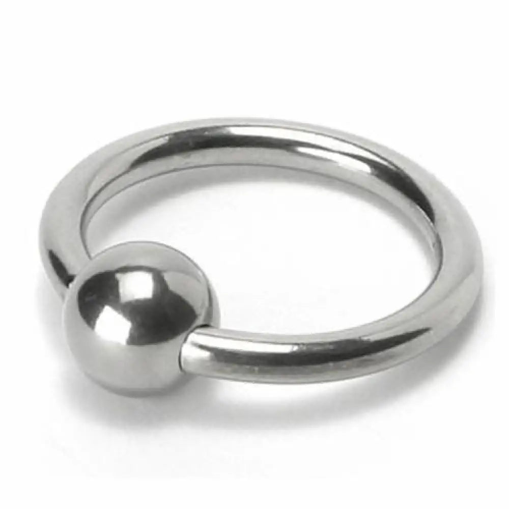 Master series stainless steel silver ball head ring - peaches and screams