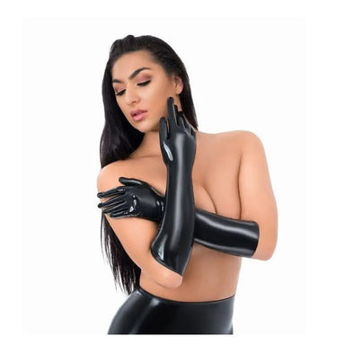 Me You Us Black Latex Full Length Glove For Her - Medium - Peaches and Screams