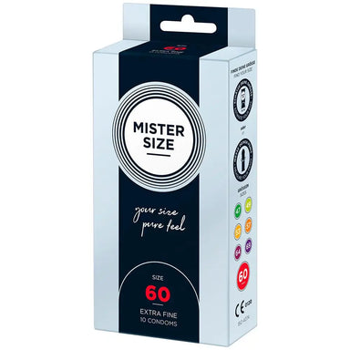 Mister Size 60mm Natural Ultra Thin Condoms 10 Pack - Peaches and Screams