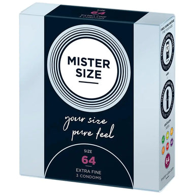 Mister Size 64mm Natural Ultra Thin Condoms 3 Pack - Peaches and Screams