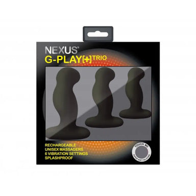 Nexus Silicone Black Rechargeable Vibrating Prostate Massager Set - Peaches and Screams