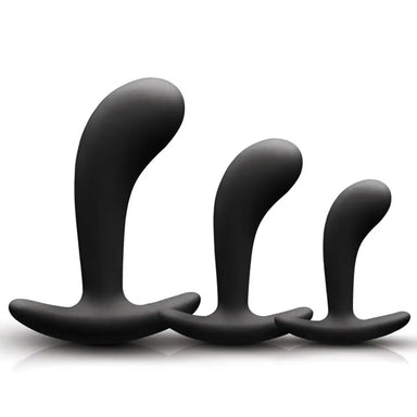 Ns Novelties Silicone Black Renegade Prostate Massager Kit For Men - Peaches and Screams