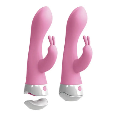 Pipedream Silicone Pink Rechargeable Waterproof Rabbit Vibrator With Remote - Peaches and Screams