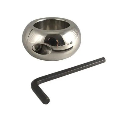 Rimba 1.45-inch Diameter Donut Stainless Steel Ball Stretcher For Men - Peaches and Screams