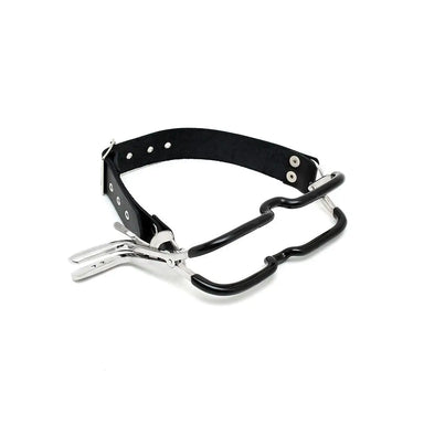 Rimba Black Bondage Mouth Clamp With Adjustable Strap - Peaches and Screams