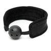 Rimba black padded mouth gag with breathable ball - peaches and screams