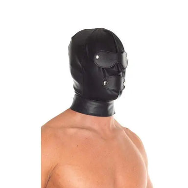 Rimba Leather Full Face Mask With Detachable Blinkers And Zip - Peaches and Screams