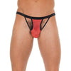 Rimba mens black g-string with red pouch - peaches and screams