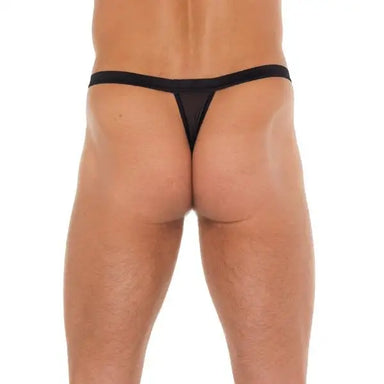 Rimba Mens Black G - string With Red Pouch - Peaches and Screams