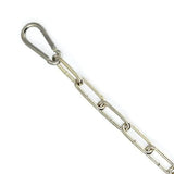 Rimba stainless steel silver 200cm bondage chain with hooks - peaches and screams