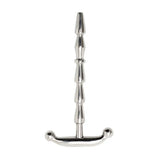 Rimba stainless steel silver ribbed urethral sound plug - peaches and screams