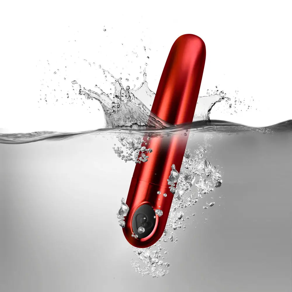 Rocks Off Silicone Red Multi-function Mini Bullet Vibrator - Peaches and Screams