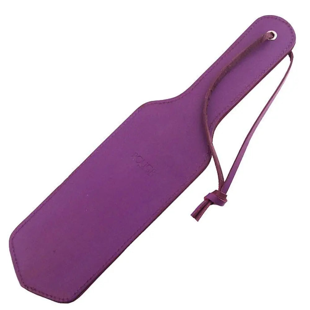 Rouge garments 13 inch purple double sided leather paddle - peaches and screams