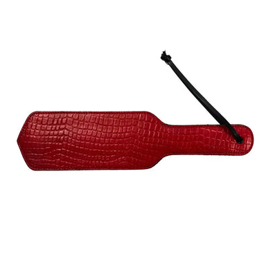 Rouge Garments Black And Red Leather Bondage Paddle For Bdsm Couples - Peaches and Screams