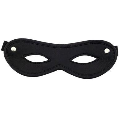 Rouge Garments Black Open Eye Bondage Leather Mask For Couples - Peaches and Screams
