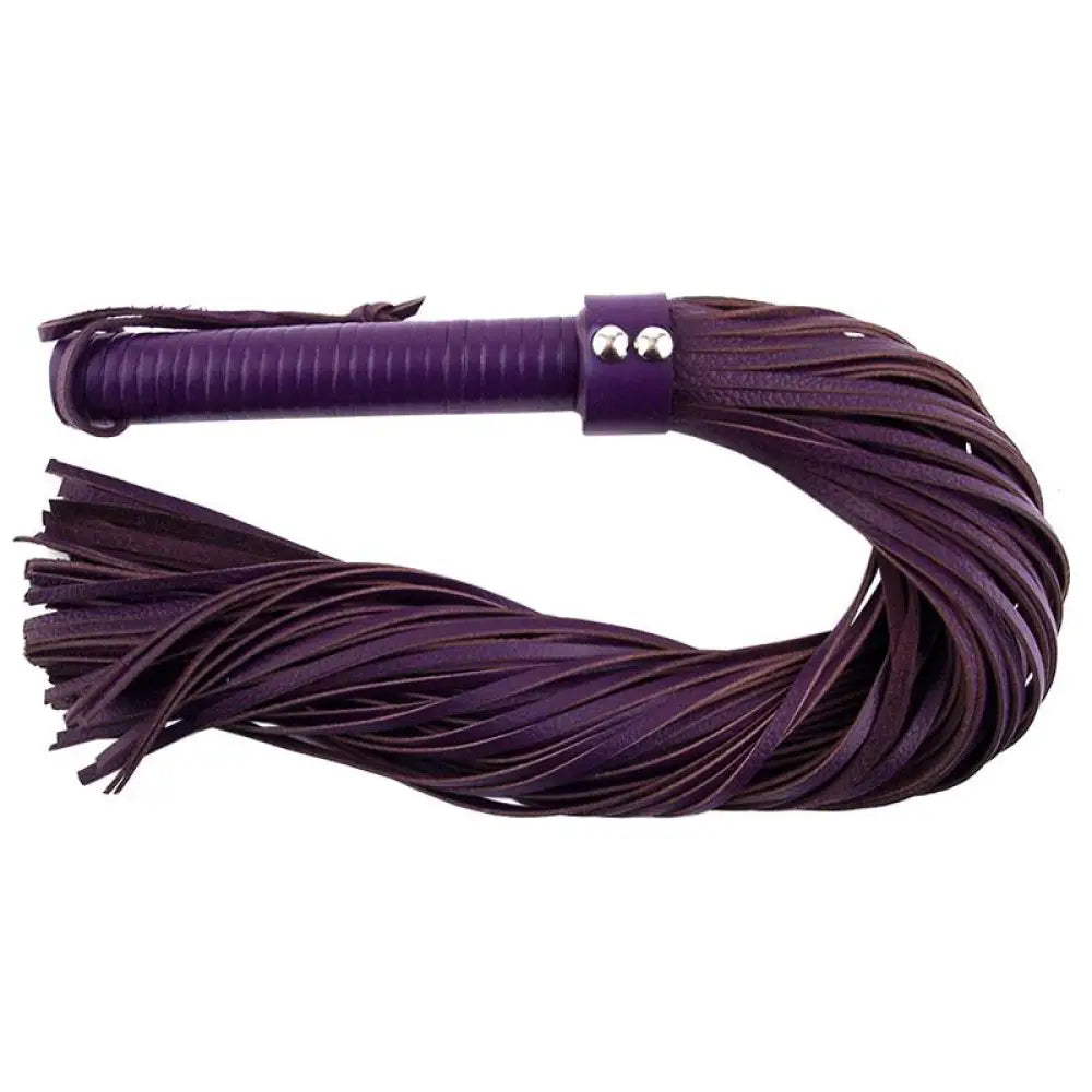 Rouge garments large purple leather bondage flogger - peaches and screams