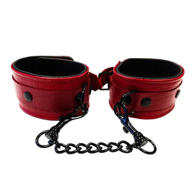 Rouge Garments Leather Ankle Cuffs With Adjustable Buckle Straps - Peaches and Screams